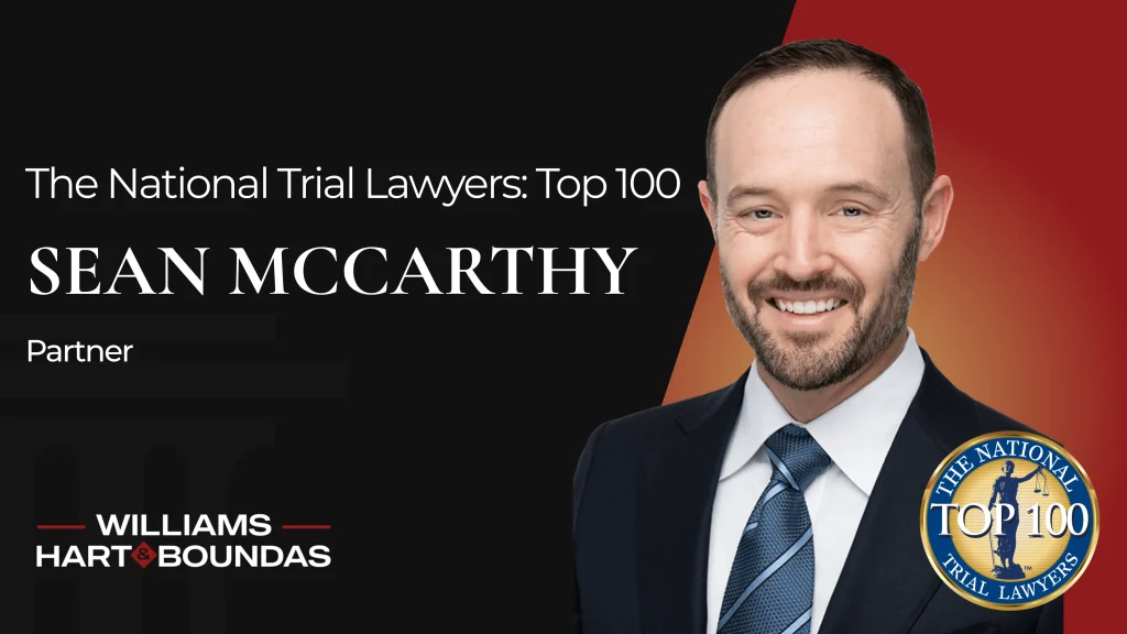Sean McCarthy's National Trial Lawyers Top 100 award