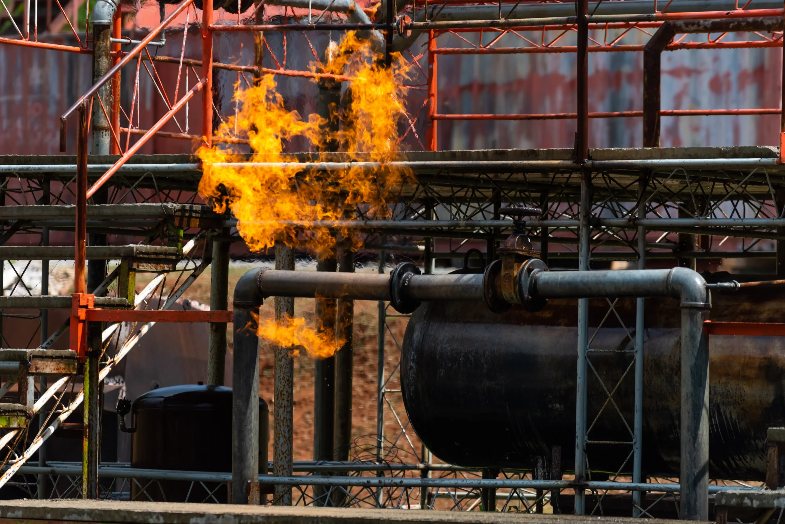 refinery accident scene