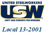 United Steelworkers USW Local 13-2001 logo